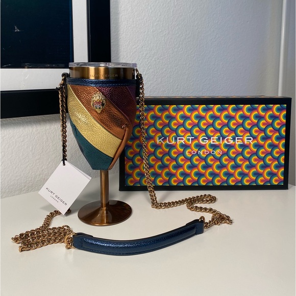 Kurt Geiger Handbags - NIB Kurt Geiger Leather Wine Glass Holder Bag